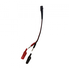 Banana with croc clips (2x4mm safety socket)